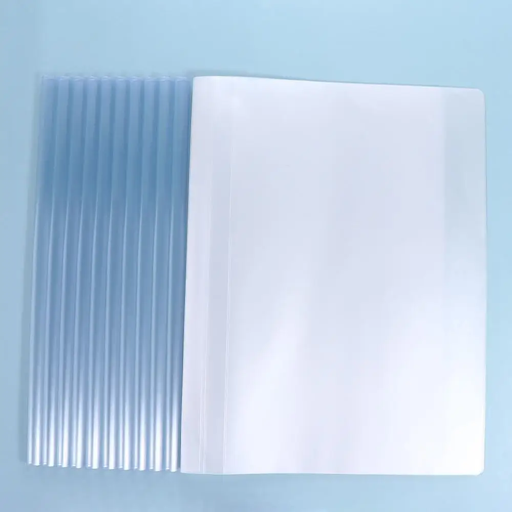 

10pcs/set File Clip Holder A4 File Folder Clamp Note Organizer Scrapbooking Macaron Paper Folder Transparent Waterproof