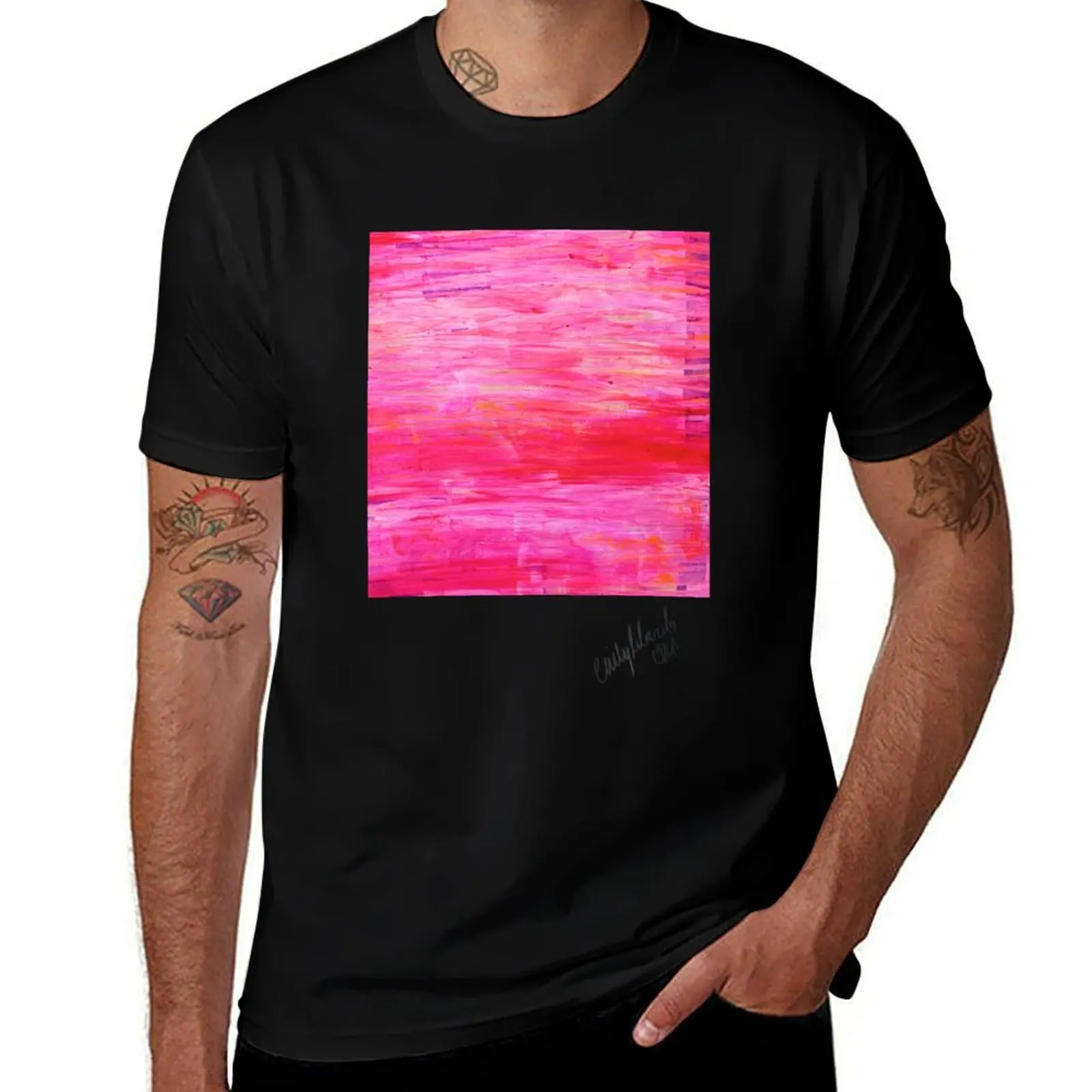 a painting. T-Shirt Big and Tall Solid Color T-Shirt