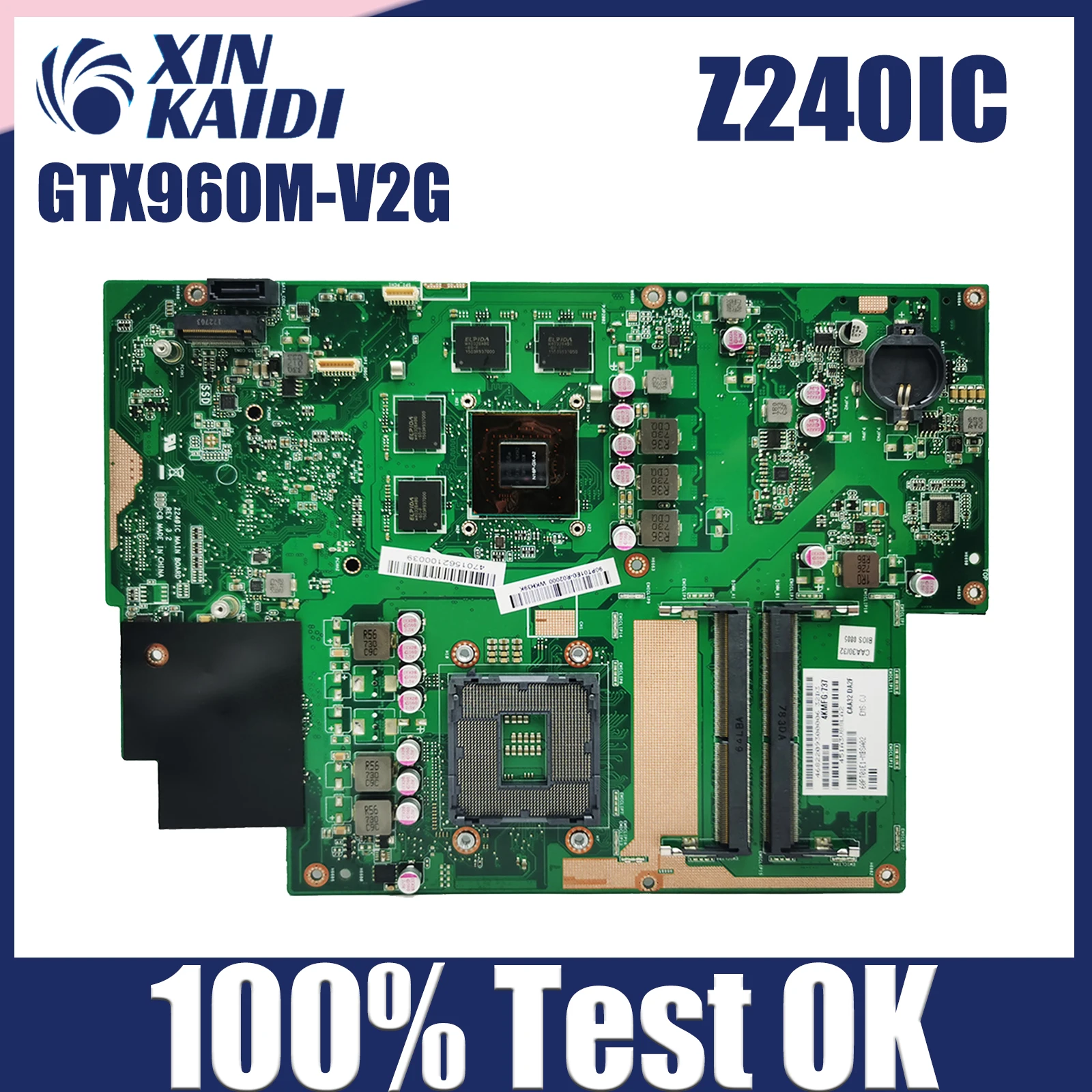 

Z240IC Motherboard for Asus Zen AiO Pro Z240IC Z240ICG Z240ICGK Laptop Motherboard REV 1.3/1.4/3.2 with GTX960M 2GB DDR4 Tested