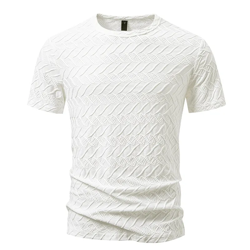 جديد الصيف الرجال جولة الرقبة قصيرة الأكمام تي شيرت عارضة الصلبة Colar تي شيرت أزياء الماس على شكل تصميم أعلى تيز الشارع الشهير