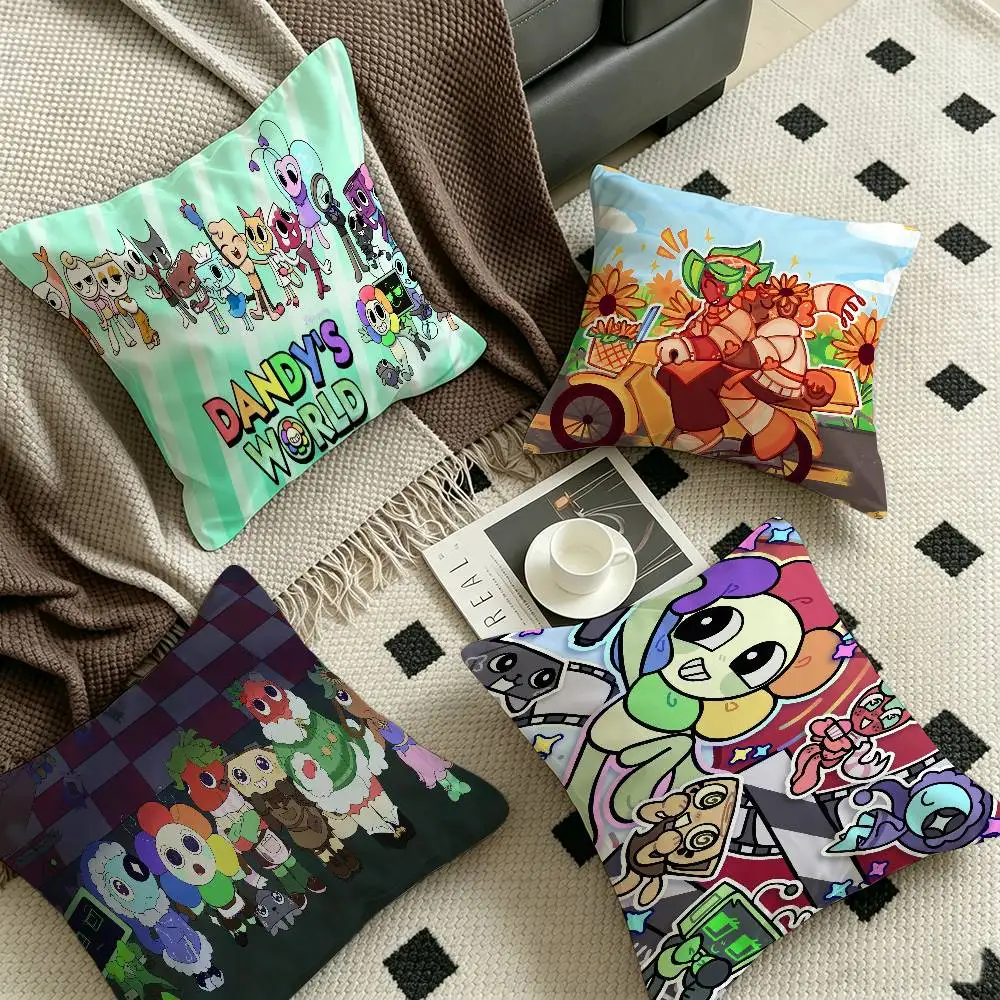 D-Dandys WorldS Cartoon Cushion Cover Pillowcase Upholstery Sofa Throw Pillow Home Decor Pillowcas