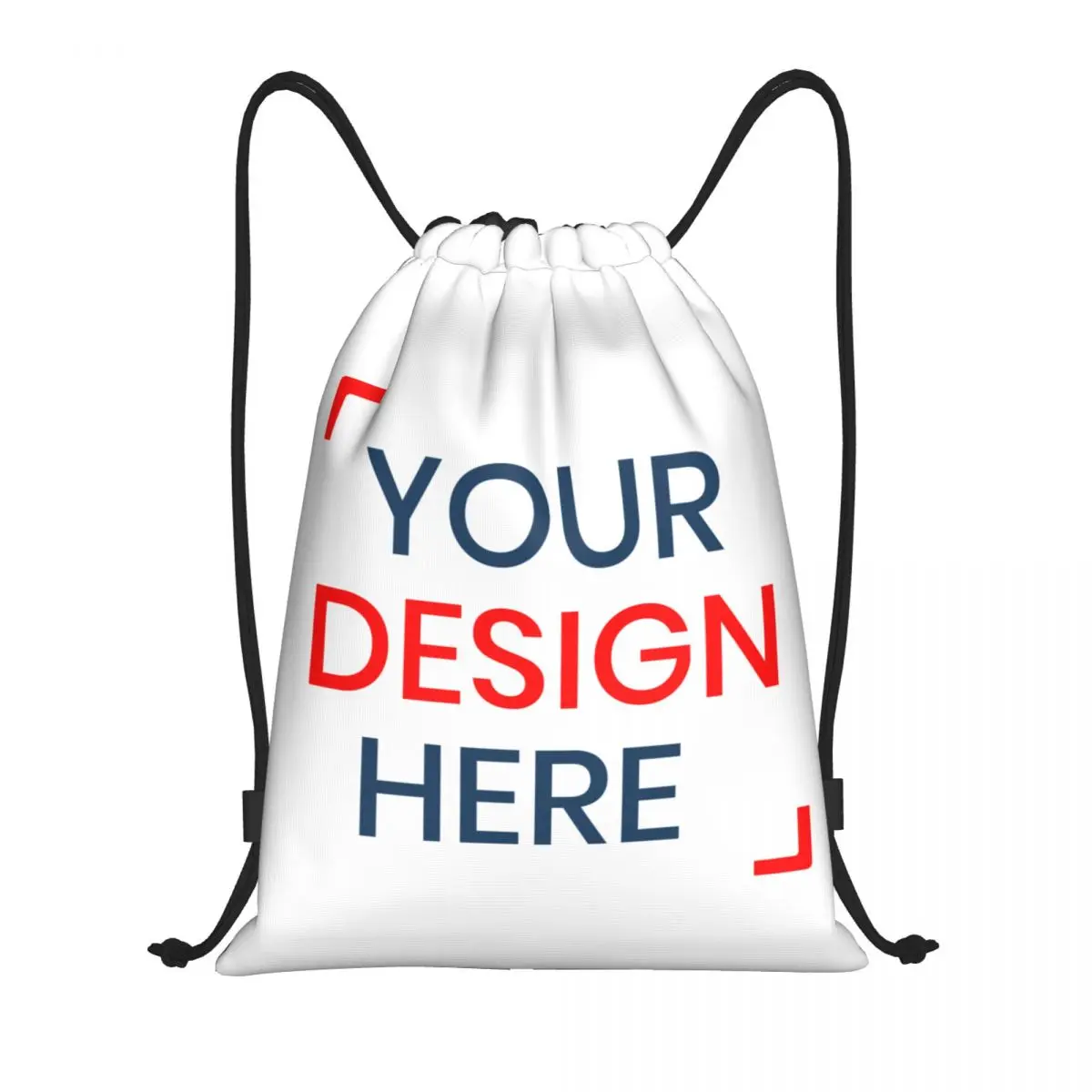 Custom Custom Customize Logo Drawstring Backpack Bags Women Men Lightweight Your Design Here Gym Sports Sackpack Sacks for Yoga