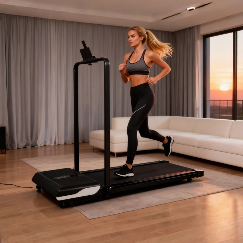 Best Selling 3-in-1 Foldable Flat Under Desk Electric Walking Pad Treadmill, LED Display, OEM Supported for Home Use