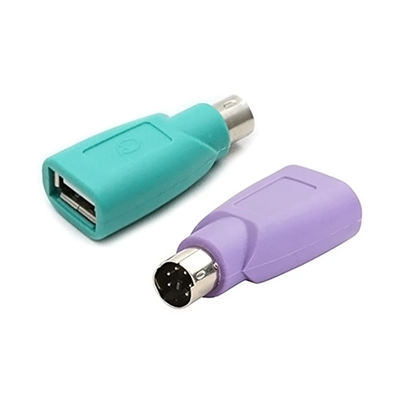 High Quality Purple +Green Converter Keyboard Mouse PS2 PS/2 To USB Adapter Converter For Usb Keyboard Mouse Accessories