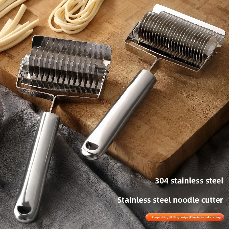 

Heavy Duty Manual Noodle Cutter, Home Use Pasta Machine with 2 Thickness Settings (Thin & Thick) - Easy to Clean & Store