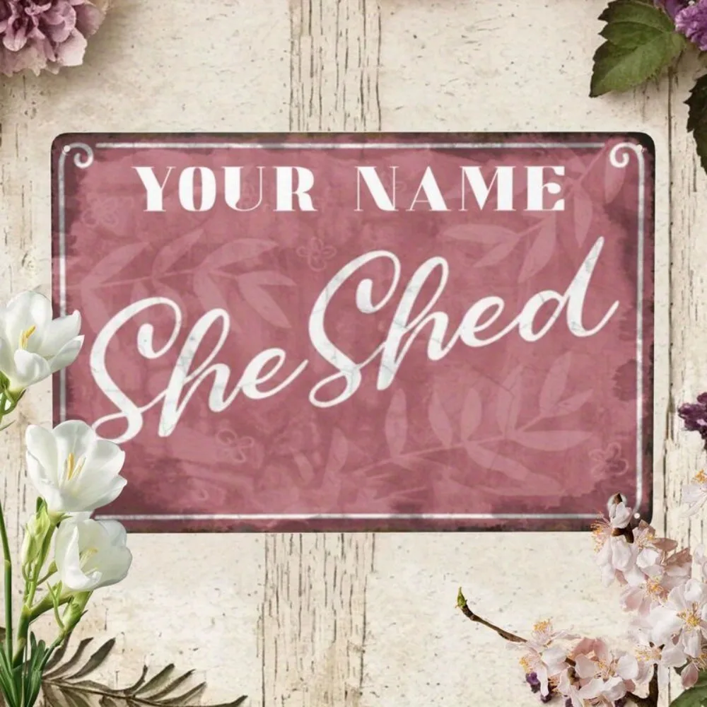 Custom Name Farmhouse Flower Sign Decor Only 8x12" Retro Kitchen Gift view 3