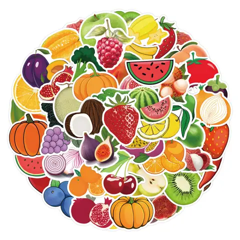 10/30/60/120PCS 방수 데 칼 노트북 오토바이 수하물 스노우 보드 냉장고 전화 자동차 스티커에 대 한 과일 스티커