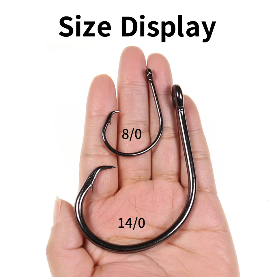 Elllv 8/0 - 14/0 Saltwater 3X Strong Inline Circle Hook Corrosion-resistance Big Size Fishing Hook for Snapper Tuna Shark - AliExpress 18 Elllv 8/0 - 14/0 Saltwater 3X Strong Inline Circle Hook Corrosion-resistance Big Size Fishing Hook for Snapper Tuna Shark - AliExpress 18