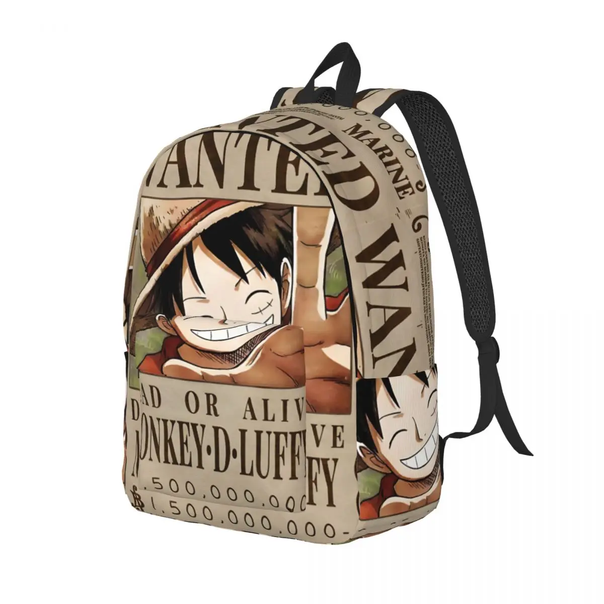 For School Luffy Bounty Wanted Manga Sturdy Shoulder Kawaii One Piece Luffy Book Pack High School Students Storage Bag Gift