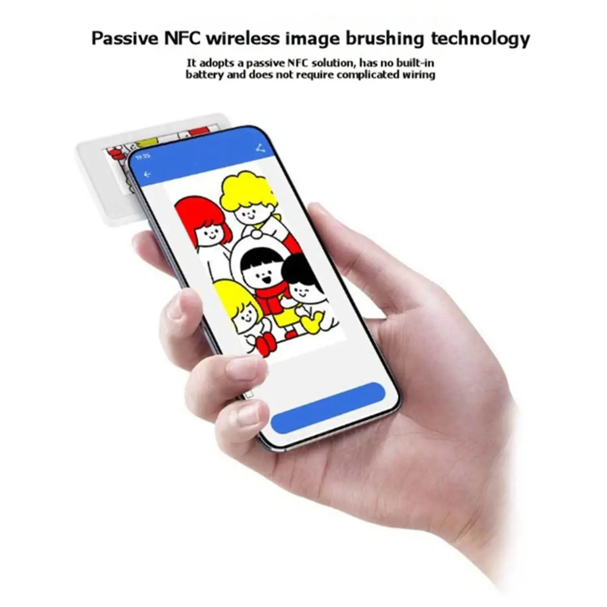 2.9 Inch Passive -Powered E-Paper 4-Color RYBW Display Screen Wireless Power Data Transfer for Labels Signs