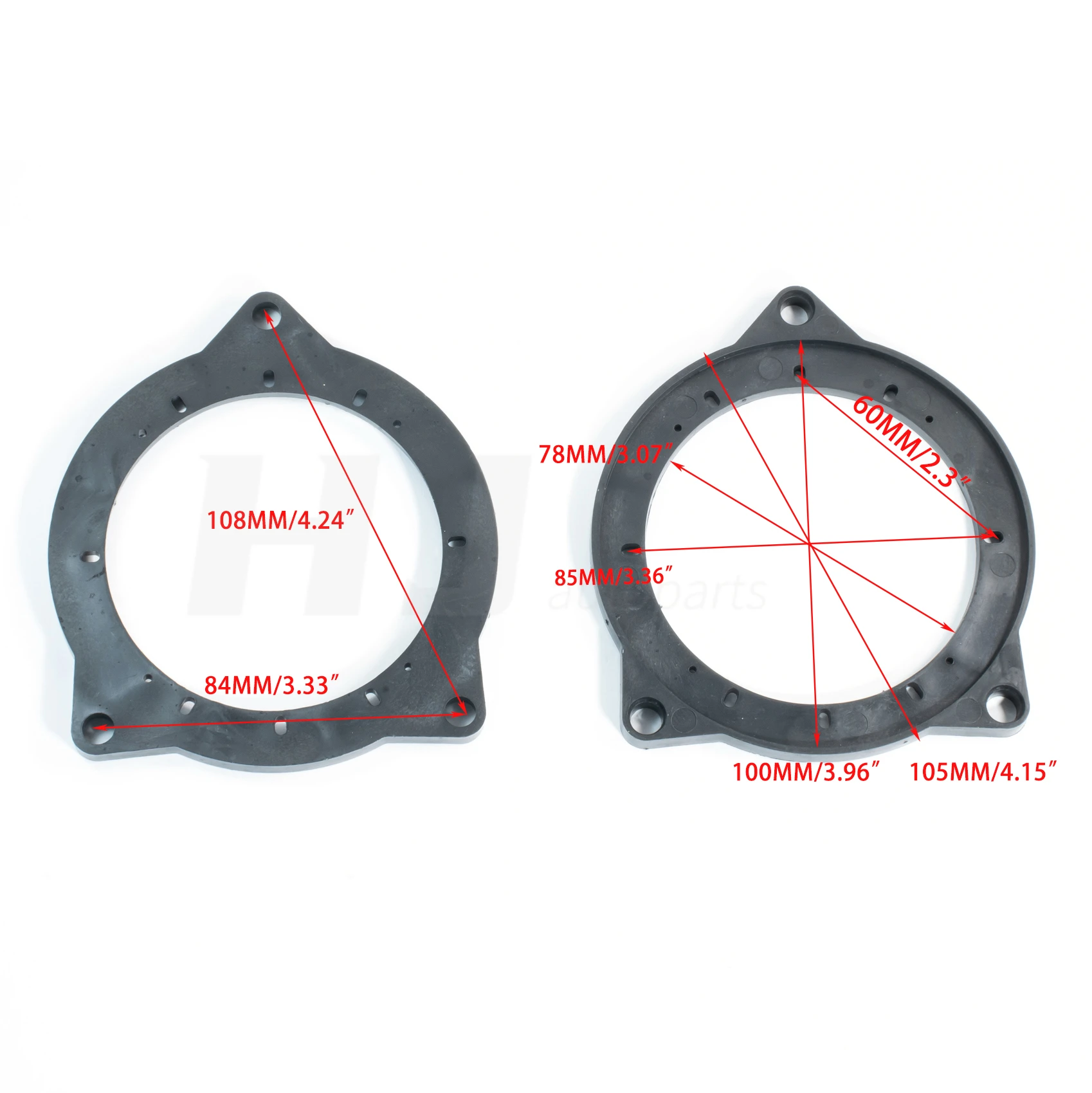 2 pz 3.5 4 pollici porta posteriore adattatore altoparlante Midrange distanziatore corno Pad altoparlante supporti staffa rondella per Bmw serie 3 5