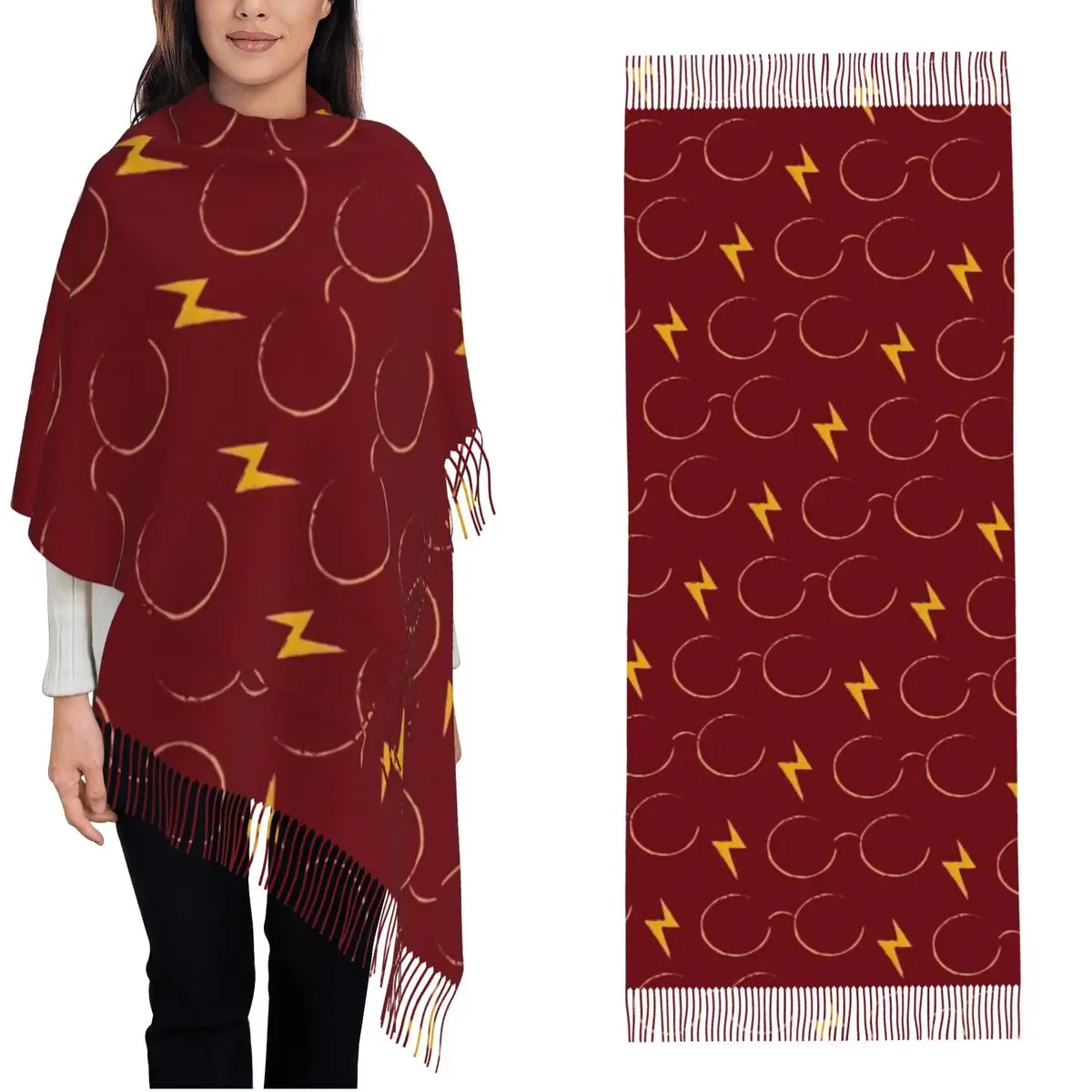Chales y Bufandas Mágicas de Harry Potter para Mujer, Bufanda Grande y Suave de Invierno, Chal de Pashmina