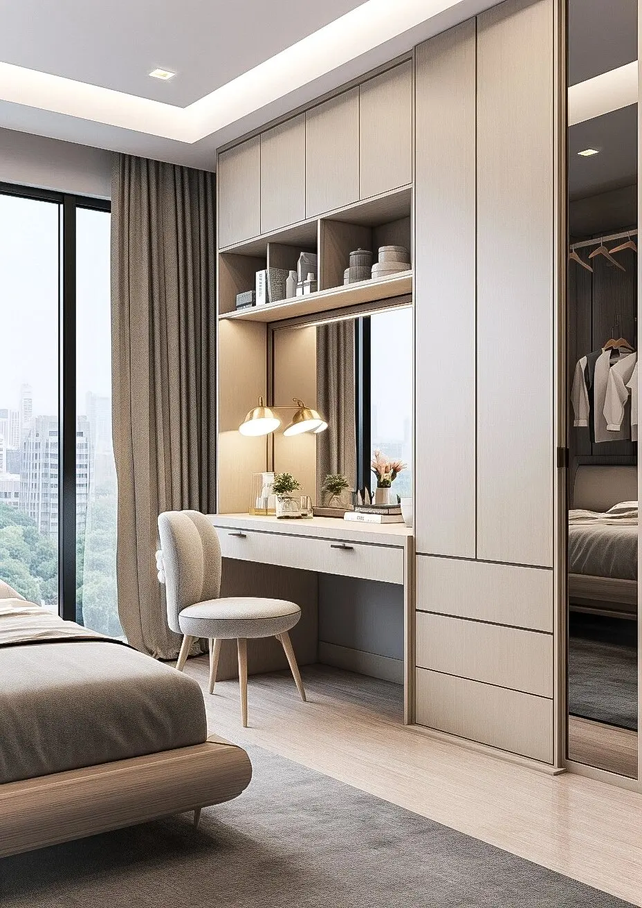 حل تخزين فاخر موفر للمساحة، أرفف قابلة للتعديل، خزانة ملابس مدمجة للأثاث المنزلي لغرفة النوم أو غرفة المعيشة #3