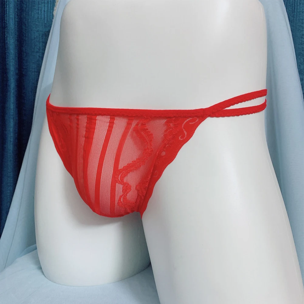 Men Thong 1 Pc 1pc Brand New Breathable Briefs For All Seasons G-string Lace Nylon Pouch Underwear Stretch T-back