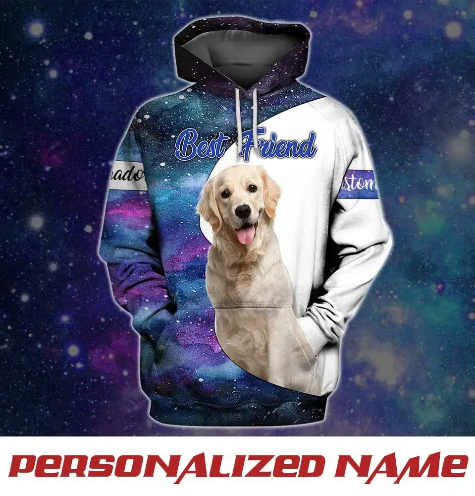 Boxer/Bulldog/Labrador Custom Name 3D Printed Hoodies Women For Men Pullovers Street Tracksuit Love Dog Gift