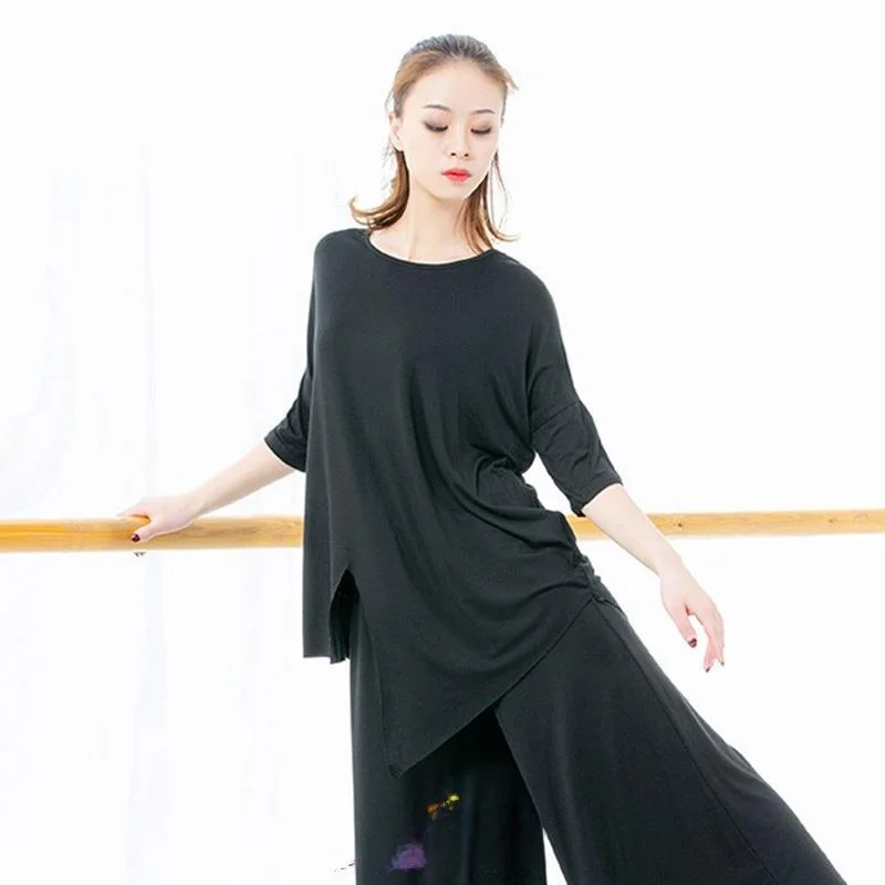

Loose Modal Cotton Dance Practice orms for Women And Men Jazz And Classical Dance Performance Clothes Ethnic Stage Costume