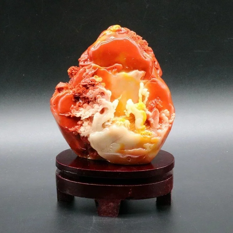 Shoushan Stone Carving Landscape Ornaments, Home Furnishing Fengshui Jade Crafts and Gifts