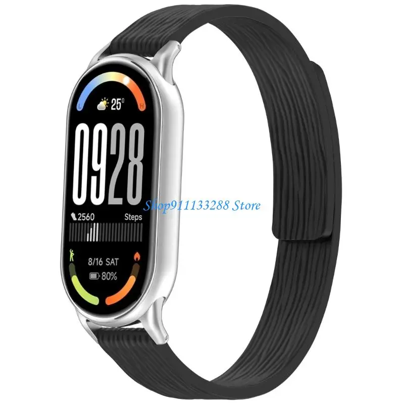 G88D Fastener Silicone Watch 12mm Striped Pattern Comfort Universal Compatibility Multiple Color