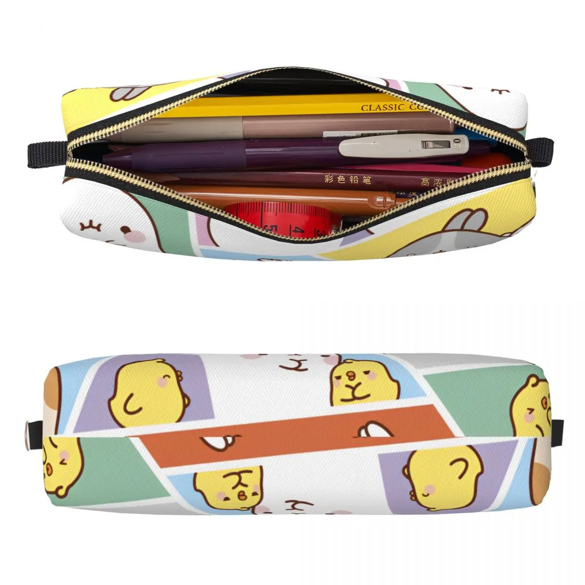 Cartoon M-Molangs And Piupiu Pencil Case Pen Box Bag Student Office Gift Pencilcases
