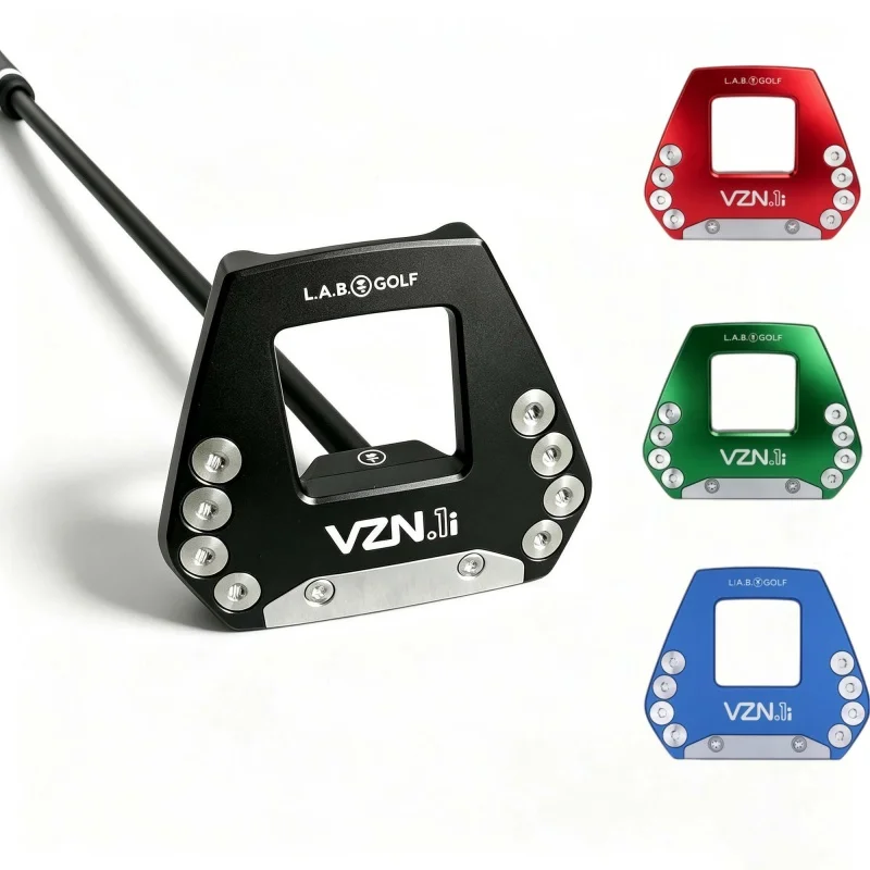 Tête de putter LAB VZN.1i à équilibrage automatique sans couple, réglable, avec tête creuse carrée lourde pour une visée précise et une grande stabilité, type mallet équilibré