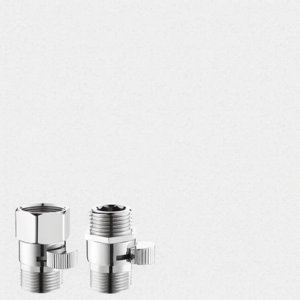 Bathroom Shower Head Connector Copper Quick Open Valve G1/2 Threaded Adapter Flow Control Shut Off Pipe Fitting Tool