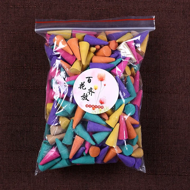 YXYMCF 100/200/500 Pcs Bulk Lavender Jasmine Indian Inense Cones Anti-Odour Lemon Sandalwood Peony Mint Scents Living Room