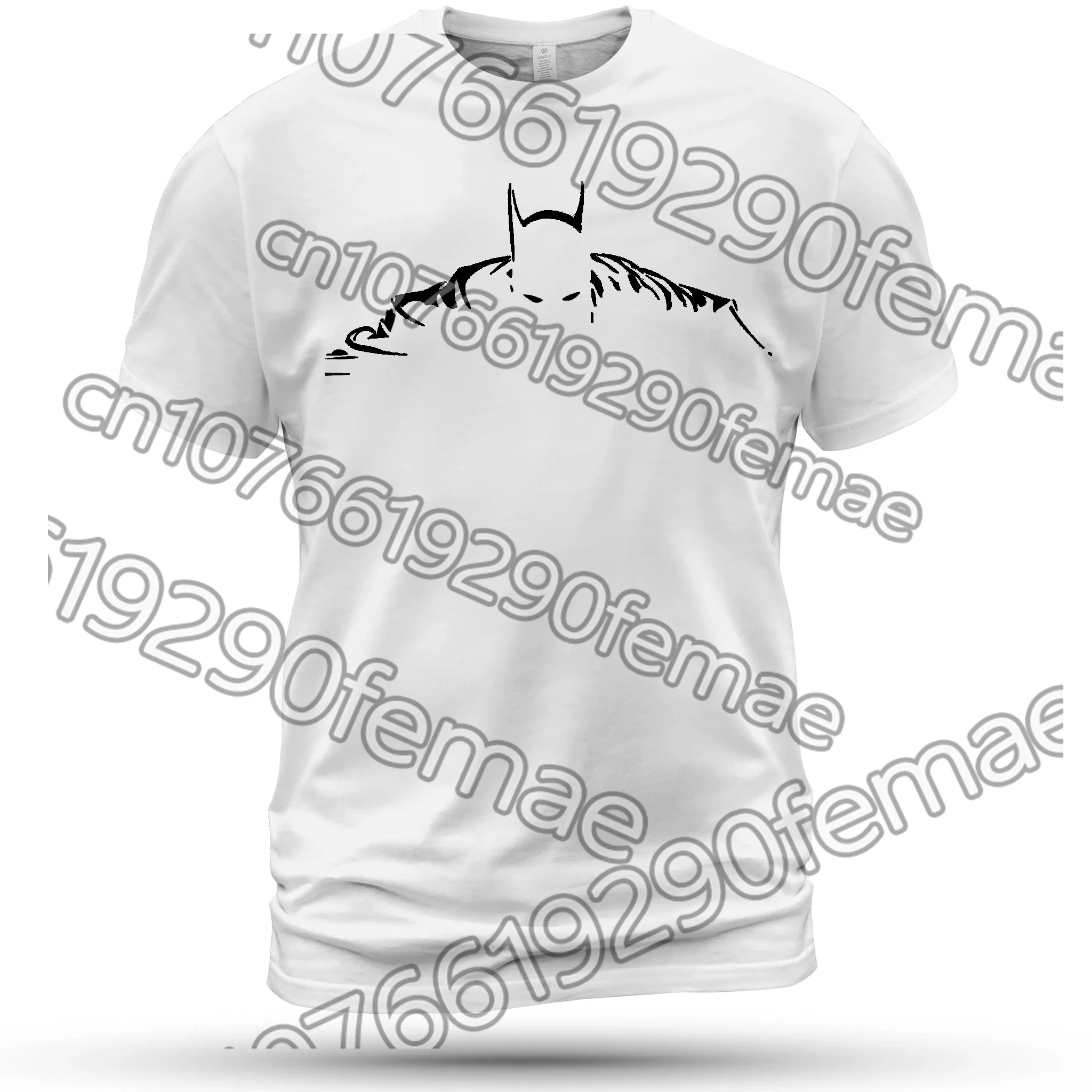 

2026 New Men's Cotton Short Sleeve T-Shirt, Batman Logo Print,Home & Party Wear, Daily Casual Top for Spring Summer