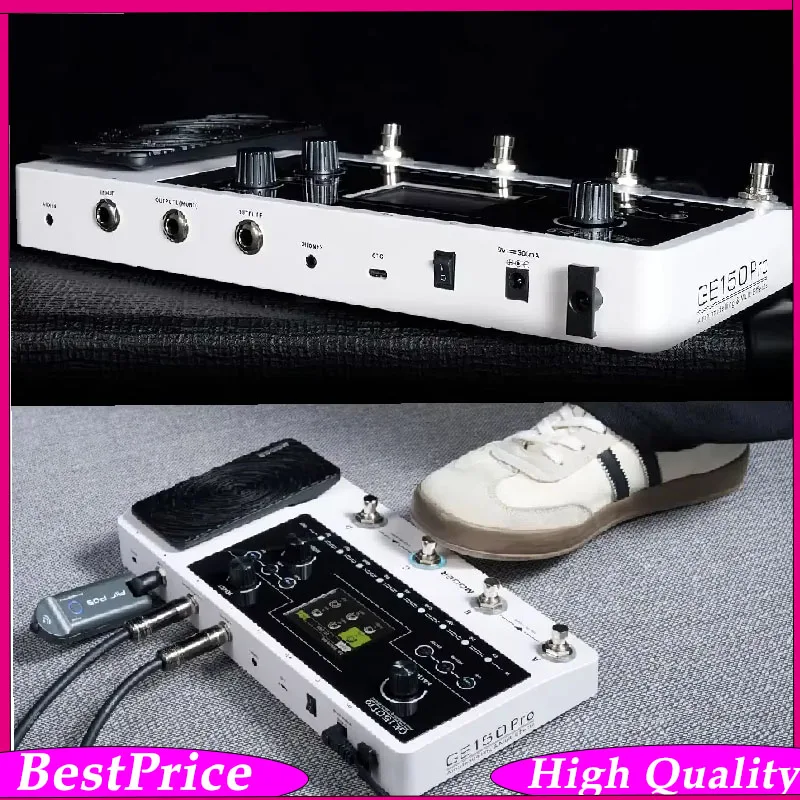 Electric Guitar Pedal True Bypass pro FX Processor 120+ Amp Models 9hr Stage Battery 4 Footswitches