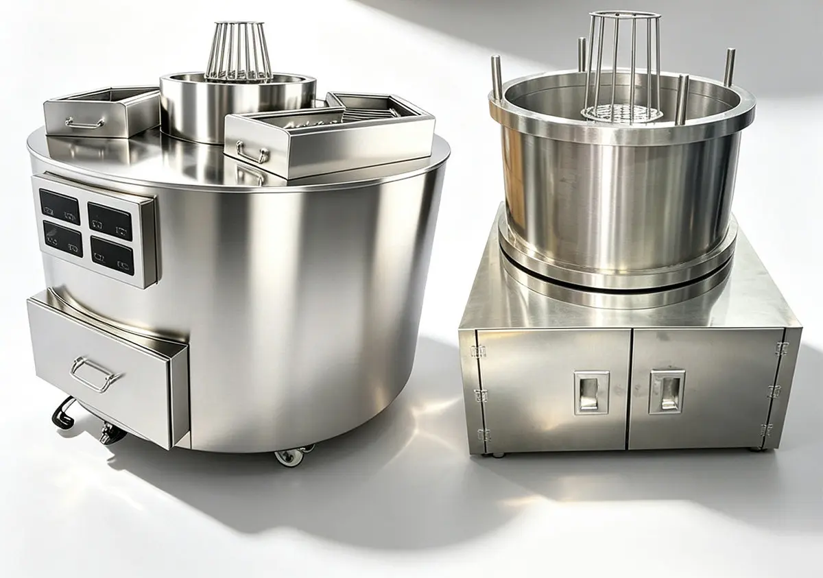 Charcoal BBQ Grill  Yakitori Rotating Round Stainless Steel Seafood Grill Fish Grill Japanese Restaurant