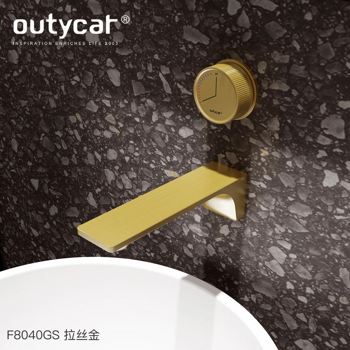 Time style All Brass Bathroom sink faucet Wall Monted Top Quality Cold hot water Basin mixer Tap Delicate design Bathroom faucet