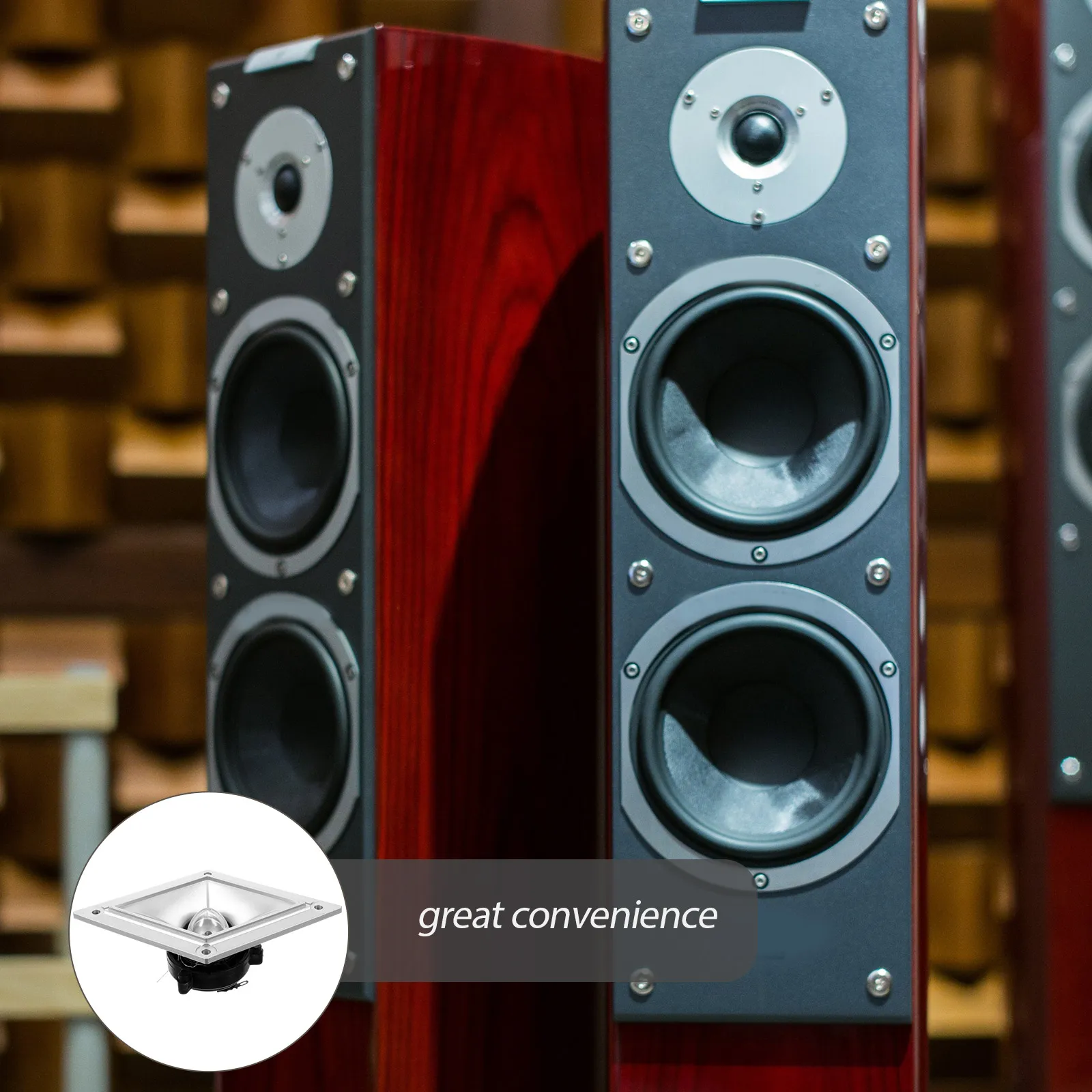 

2Pcs Performance Horn Tweeter Easy Install Remove Durable Material Crisp Speaker Horn Tweeter Speaker