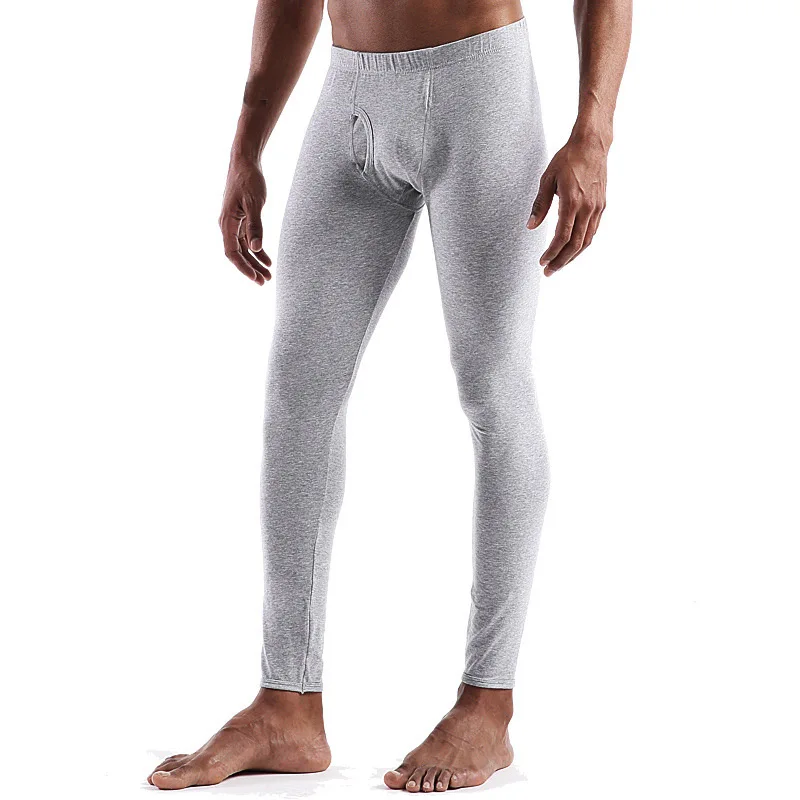 Brand Men Long Johns Tight Underwear Men Sexy U Convex Penis Pouch Leggings Gay Comfort Homewear Lounge Pants Thermal Underpants