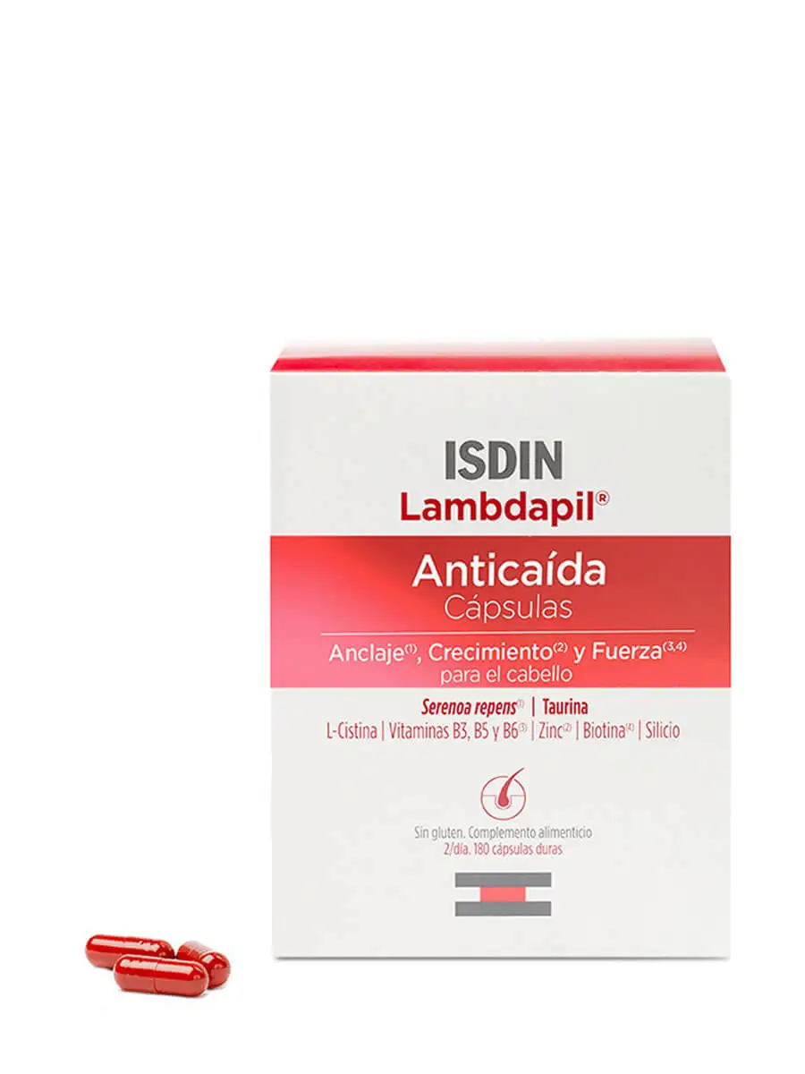 Isdin lambdapil anti-fall 180 capsules-volume loss and scarcity of scalp