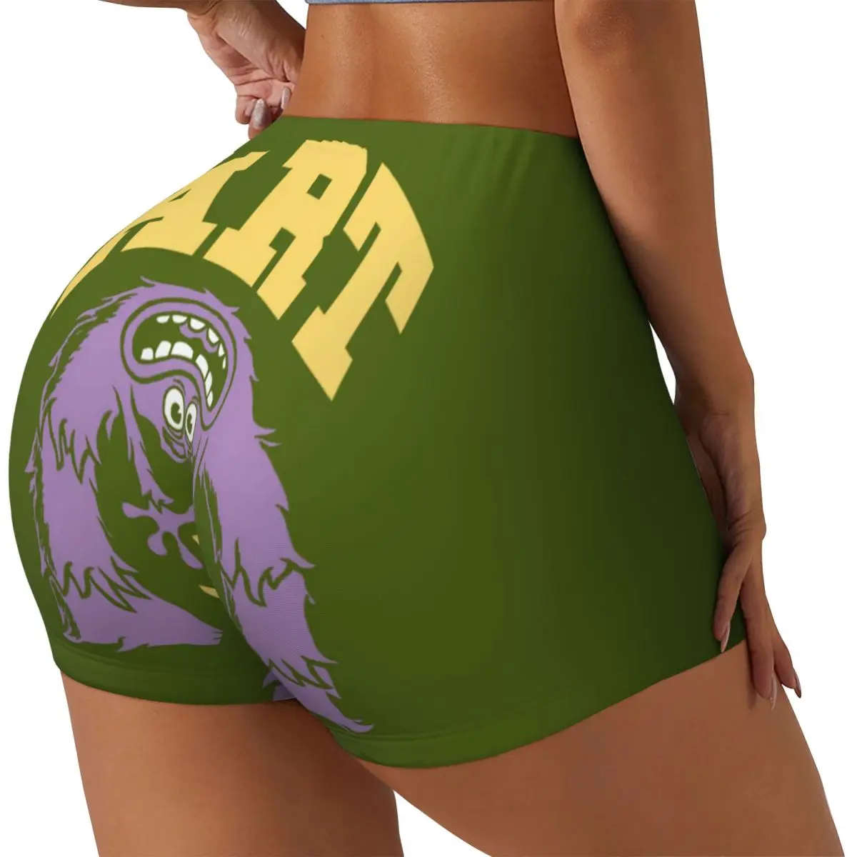 Custom Women Monsters University ART Workout Yoga Shorts Gym Athletic Biker Running Shorts