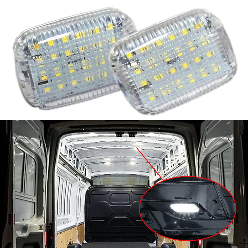 2szt 6000K Wewnętrzne światła kopułkowe do Ford Transit 150/250/350/350 HD Van 2015-2024 Do Transit Connect 2014-2023 Do E-Transit
