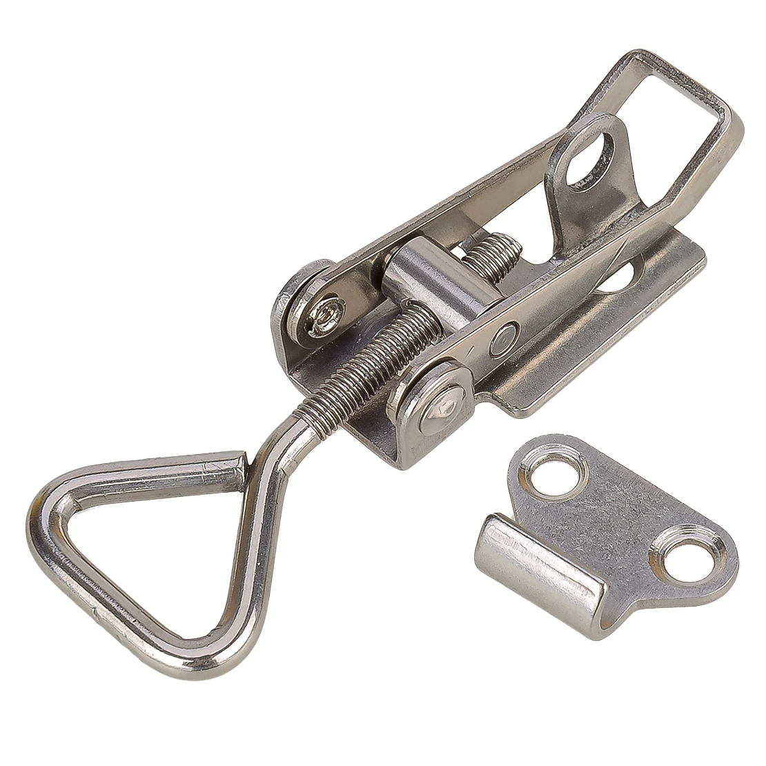 

Middle Marine Toggle Latch Buckle with Keyhole Fastener Clamp Stainless Steel for Boat Yacht RV Deck and Cabin Hardware Silver