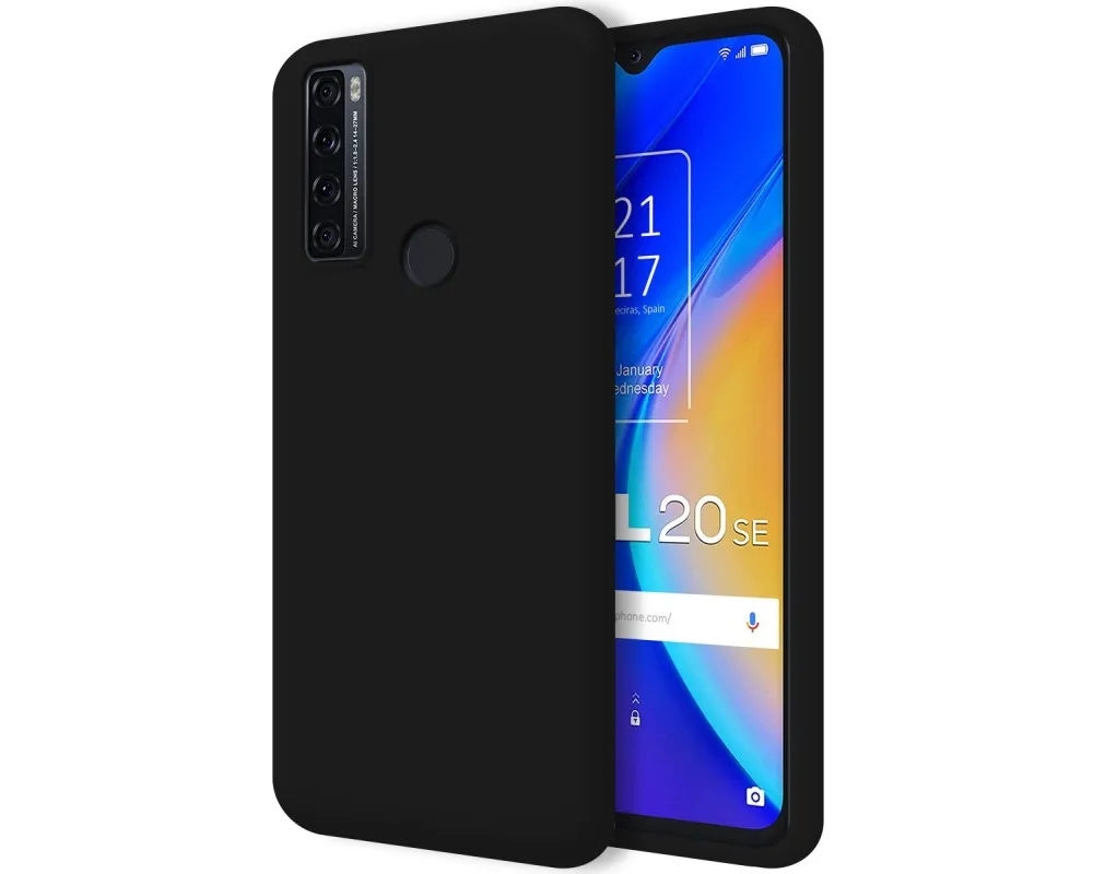 Ultra Soft liquid silicone case for TCL 20 SE Black