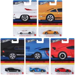 Ufficiale Hot Wheels Car Porsche Series Boys Toys 1:64 Diecast Porshce 911 Cayman Turbo Speedster modello in metallo collezione regalo