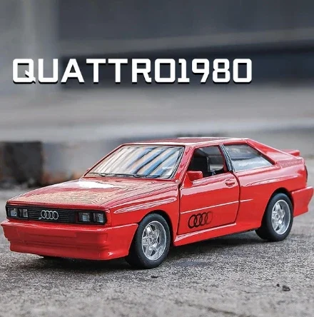 MaKeda 1:36 1980  Audi Quattro  alloy vintage car model with soundless decorations  Diecast Metal Alloy Model Car Toys For  Gift