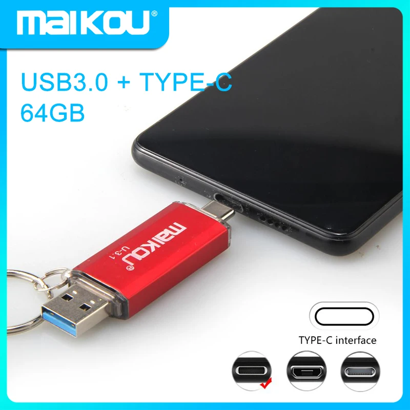 

Maikou Newest 2in1 USB3.0 Type-c usb flash Drive USB3.0 OTG Type-C 64GB