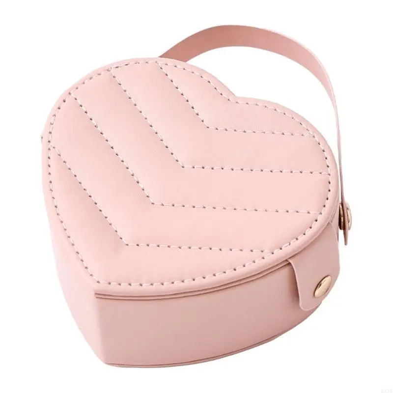  Tender Velutinous Lined Heart Molded Storage Box For Necklace Earring Hoop Security