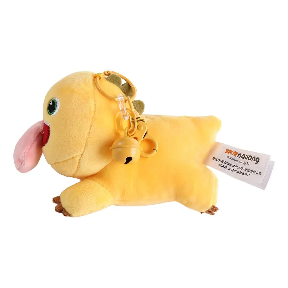 Desenhos animados Plush Leite Dragão Chaveiro, Língua Grande, Pingente De Magnetismo, Decoração Engraçada Criativa Mochila