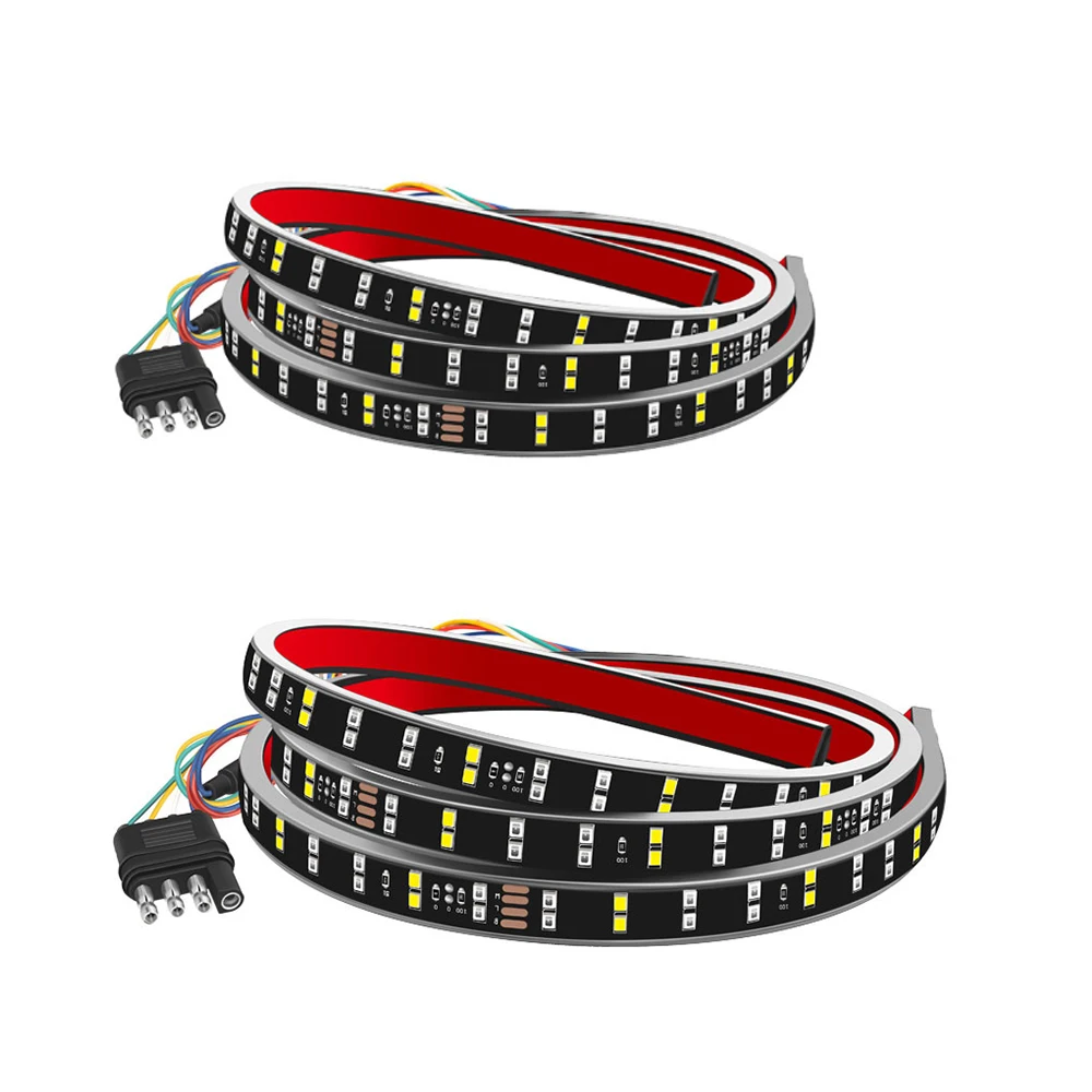 1.2M/48.0IN Double Row Truck Tailgate Light Bar Running Turn Signal Brake Reverse Tail Light