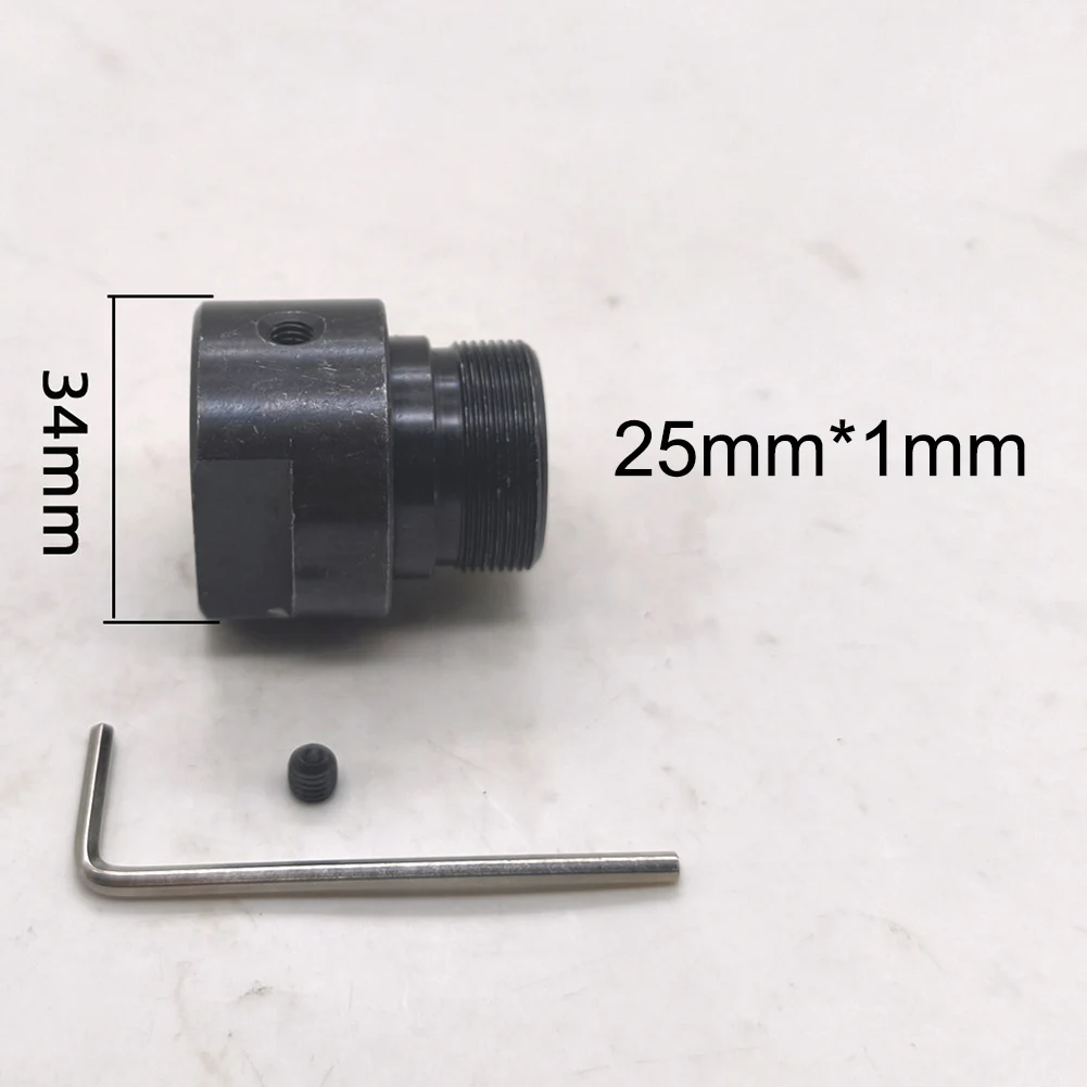 M25-19 Connecting Shaft Chuck For Three-jaw Four-jaw 80 Chuck Threaded M25x1mm And 19mm Connecting Hole Power Tool Accessories