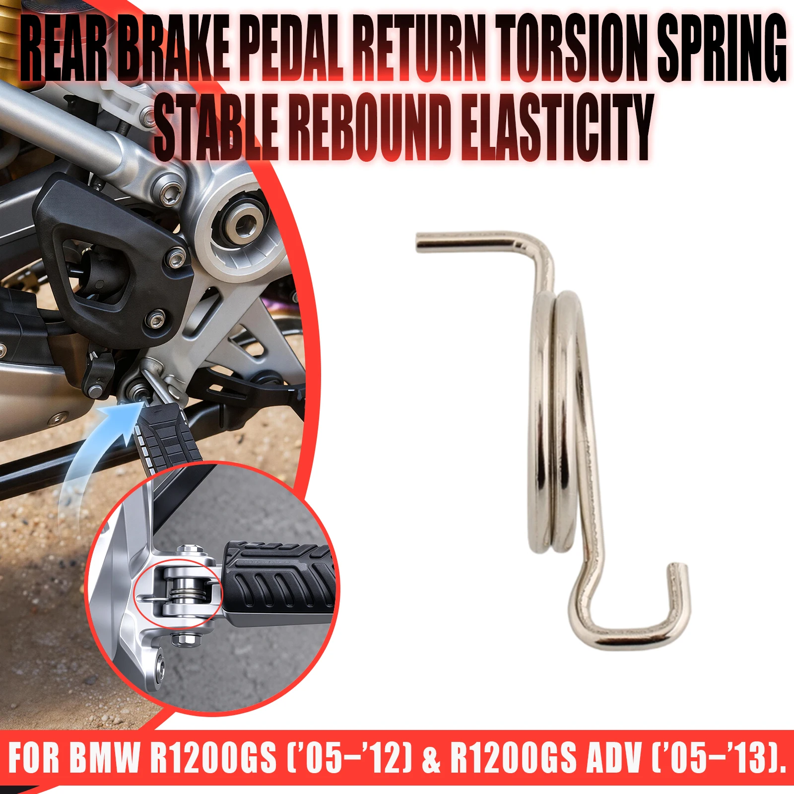 Motorcycle Rear Brake Pedal Return Spring Torsion OEM 35217653583 Foot Brake Lever Reset For R1200GS R1200GS ADV 2005-2013