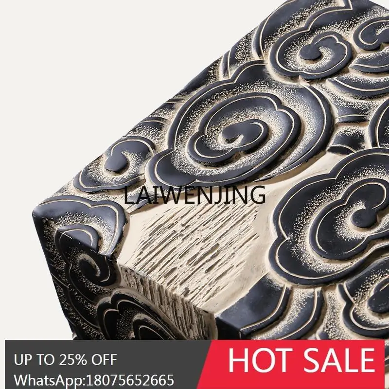 new Chinese Zen antique auspicious cloud display column floor ornament decorative base