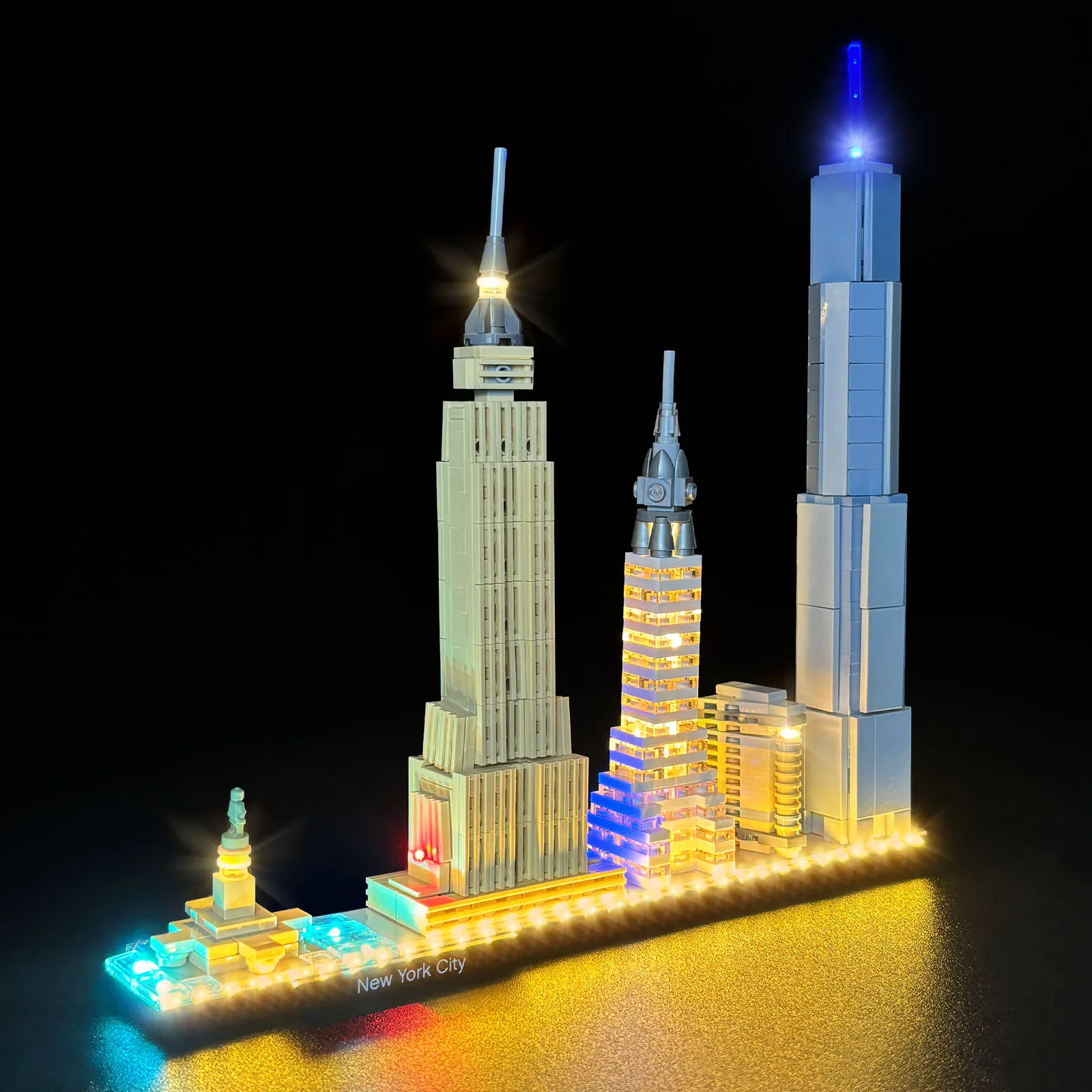 LYBMTWF LED-verlichtingsset Compatibel met Lego 21028 New York City bouwsteenstenen (exclusief de modelstenen)