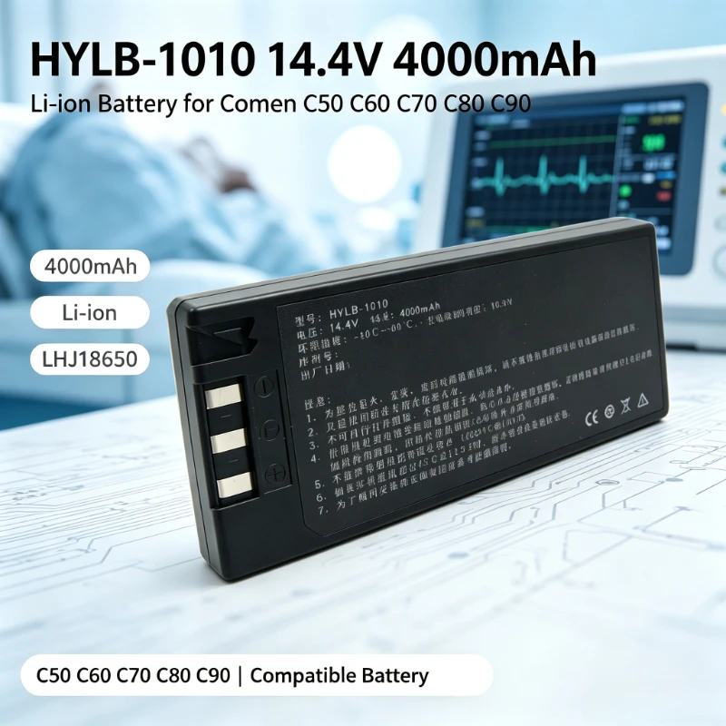 HYLB-1010 14.4V 4000mAh Li-ion Battery For Comen C50 C60 C70 C80 C90 Patient Monitor LHJ18650
