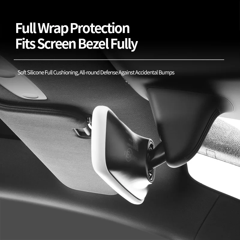 For Tesla Model 3 Model Y(25-) Model YL(25-) Rearview Mirror Frame Silicone Anti Scratch Protective Cover Interior Accessories