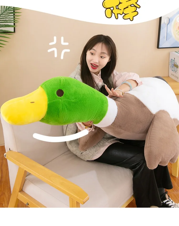 70-115 cm Kawaii Riesige Ente Plüschtier Nette Große Gans Stofftier Weiche Puppe Sofa Schlafkissen Kinder Nettes Geschenk Zimmer Dekor – Detail 19